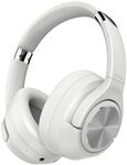 FORALL U35 Hybrid Active Noise Cancelling Headphones, Over Ear Bluetooth Headphones with Microphone, EQ Multiple Modes, 60H Playtime, Hi-Res Audio, Deep Bass Wireless Headset - White