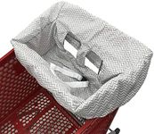 Shopping Cart Cover | High Chair and Grocery Cart Cover for Babies, Kids, Infants (Gray Chevron)