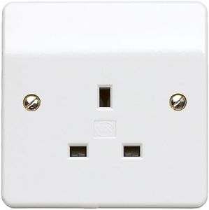MK K780WHI 13 amp 1-Gang Socket, Standard White