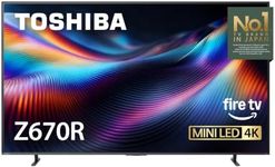Toshiba 85" Z670R Series Mini-LED 4K UHD Smart Fire TV (85Z670R, 2026 New) - QLED, Native 144Hz, HDR10+, Dolby Vision IQ, REGZA Engine Zri, Dolby Atmos, Game Mode Pro, Alexa Built-in, Japan Quality