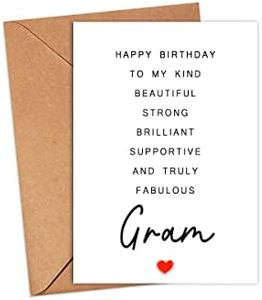 DiandDesignGift Gram Birthday Card - Poem Birthday Card To Amazing Gram - Birthday Card For Gram - Mother's Day Gift - Gift For Her - She - Girlfriend - Gram Card