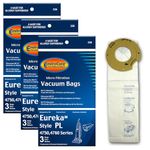 9 Eureka Electrolux Style PL Upright Vacuum Bags, Bagged Uprights, Maxima Vacuum Cleaners, 62389, 62389A, EU-62389, 62389-6, 62480, 62389-g3, 4750, 4750A, 4760, 4760AZ,