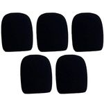 IoYoI 5 Pcs Black Thick Foam Mic Cover Handheld Size Stage Microphone Windscreen (Handheld, 5 pcs)