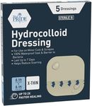 MED PRIDE Hydrocolloid 6'' x 6'' Wound Dressing Pads| 5-Pack, Sterile Adhesive Patches| Individually Packed, Highly Absorbent, Water-Resistant & Comfortable| Multiple Day Usage