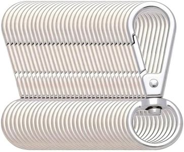 BIKICOCO 1/2'' Swivel Trigger Bolt Snap Hook Lobster Claw Clasp Spring Loaded Clip, O-Ring Ended, Silver - Pack of 30