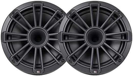 MB Quart NH2-120 Nautic 8 Inch Marine Compression Horn Speakers. Black, Silver and White Grills Included