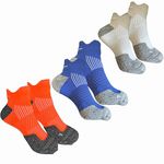 Running & cycling breathable, shock absorbing socks(Medium size, multi color, 3 pairs)