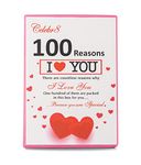 Celebr8 100 Reasons I Love You Cards | Best Birthday Gift for Wife/Boyfriend/Husband | Best Romantic Gifts for Girlfriend | Love Greeting Card for Girlfriend | Anniversary Gift for Wife Special