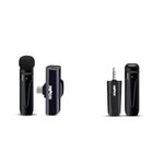 Digitek DWM-001 Wireless Microphone & Receiver with Type C, Compatible for Noise Cancellation Mic Su