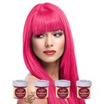 La Riche Directions Colour Hair Dye 4 Pack (Pink Flamingo) + Free Blue Banana Sugar Skull Case