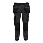 DEWALT Lightweight Slim FIT Trousers 30W 31L Grey/Black