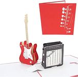 PopLife Guitar and Amp 3D Pop Up Fathers Day Card - Happy Birthday Pop Up Congratulations Card, Guitar Card, Retirement - Guitar Teacher Gift, Musician, Student, Band Present, Music School, Graduation