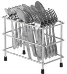 Aontan Enterprise Stainless Steel Spoon Stand Holder Cutlery Rack For Kitchen & Dinning Table Cutlery Set (Pack Of 1 Without Spoon, Tiered Shelf) - Free Standing