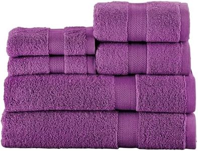 Collections Etc Zero Twist Luxury Bath Towel Set, Hotel Quality Style - Set of 6 - for Bathroom, Spa, Travel