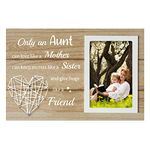 FINGERINSPIRE Aunt and Niece Commemorate Picture Frame, Commemorative Gift to Aunt and Niece, Affection Memorial Photo Frame - Only an Aunt Can Love Like a Mother - 4x6inch Photo