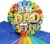 Paper Love 3D Fathers Day Pop Up Card, Best Dad Award, Gift For Dad, Husband, Grandfather, Anyone - 5" x 7" Cover - Includes Envelope and Removable Note Tag