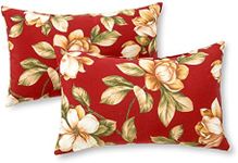 Greendale Home Fashions AZ5811S2-ROMAFLORAL Tuscan Floral Outdoor Rectangle Throw Pillow (Set of 2)