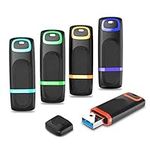 RAOYI 64GB USB Stick 5 Pack Memory Sticks USB 3.0 Flash Drive Up to 80MB/s Read Thumb Drive Cap Design Pen Drive (5 Mixed Colors: Blue Cyan Green Orange Red)