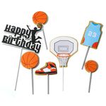 Basketball Cake Topper Double Cards, Basketball Party Decorations, Basketball Cake Decorations for Boy Birthday Men Sport Boys Party Supplies