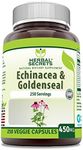 Herbal Secrets Echinacea & Goldenseal Root 450 Mg Capsules (Non-GMO) -Supports Immune and Respiratory Response* Supports Mucous Membranes, Immune Functions During Times of Seasonal* (250 Count)