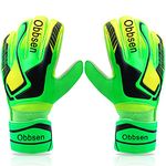 Obbsen Football Goalkeeper Gloves for Kids Youth and Adult | Goalie Gloves with Finger Protection and Super Grip | Boys Mens Goalkeeping Gloves Size 5/6/7/8/9/10