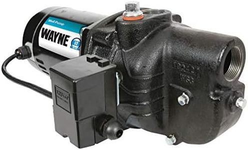 WAYNE SWS50-1/2 HP Cast Iron Shallow Jet Well Pump - Up to 375 Gallons Per Hour - Heavy Duty Shallow Well Pump