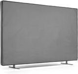 kwmobile Dust Cover for 75" TV - Fabric Case TV Protector for Indoor Flat Screen TVs - Light Grey