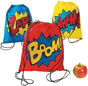 Fun Express Superhero PNW Drawstring Backpack