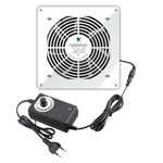 PGSA2Z 120mm Adjustable Speed Cooling Fan with AC Plug, Ideal for Electronics, Home Theater Equipment and Small Spaces