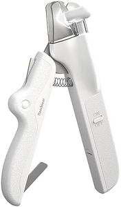 READAEER LED Light Pet Nail Clippers and Trimmers with Safety Guard to Avoid Over-Cutting, Free Nail File, Dog Cat Nail Clippers with Lock Switch (White)