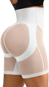 SHAPELLX Shapewear for Women Plus Size Butt Lifting Shorts Shapewear Tummy Control Faja Body Shaper Waist Trainer White