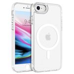 BENTOBEN Magnetic for iPhone SE Case, iPhone SE 2022/3rd/2020/2nd gen iPhone 8/7 Phone Case 4.7", [Compatible with Magsafe] Translucent Matte Slim Thin Shockproof Women Men Protective Cover, White