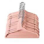 ManGotree Baby Velvet Hangers, Infant and Toddler Hangers, Non-Slip Children Hangers, Ultra-Slim Space Saving Kids Hangers, Sturdy Clothes Hangers 15 Pack (Light Pink)