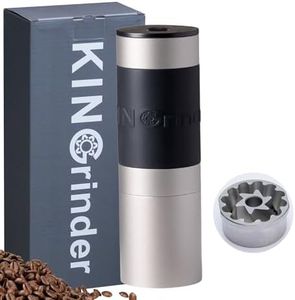 【Sliver】 KINGrinder K2 Manual Hand Coffee Grinder 140 Adjustable Grind Settings for Aeropress, French Press, Drip, Espresso with Stainless Steel Conical Burr, 20-25g Capacity