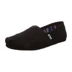 TOMS Women's Classic Alpargata Slip-On Shoe Black On Black Canvas Size 7.5 M