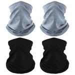 CYYMNA 4 Pack Winter Neck Warmer, Fleece Windproof Neck Gaiter, Ski Face Cover Mask Bandana for Skiing Fishing Hiking Cycling