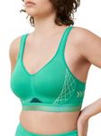 Triumph International Women's Padded | Wireless | 110I596 Polyamide Triaction Cardio Cloud 34C Mint Green Sports Bra | Pack of 1