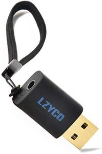 LZYCO USB to Audio Jack Adapter External Stereo Sound Card USB to Headphone Audio Jack Adapter with One 3.5mm Aux TRRS Jack for Integrated Audio Out & Microphone in, Do Not Work for TV or Car (Black)