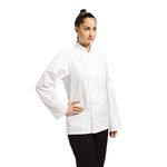 Whites Chefs Clothing Vegas Unisex Chefs Jacket Long Sleeve - Large / L - White, Chest Size: 44-46 inch / 112-117 cm, Polycotton, Suitable for Commercial Laundering, A134-L