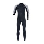 MYADDICTION Full Body Swimsuit Stretch Snorkel Suit Surfing Suit Diving Wetsuit Swimwear Men XXL Black