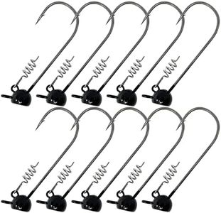 Reaction Tackle Stand-Up Shaky Head Jig, Size: 1/8oz. 4/0 10pk, Black