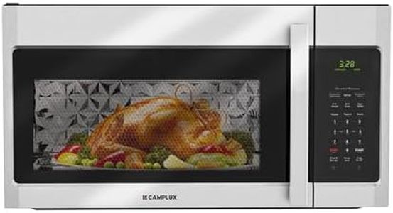 CAMPLUX 30" Convection Over-the-Range Microwave Oven, 1.5 Cu. Ft. Stainless Steel OTR Microwave with 300 CFM Venting, Bake & Roast Like a Real Oven, Low Noise Design