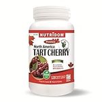 Nutridom Tart Cherry Extract 500mg | 120 Capsules | Montmorency Tart Cherry Juice Concentrate Supplement, Non-GMO, Vegan, Gluten-free, Soy-free, Dairy-free, Made in Canada