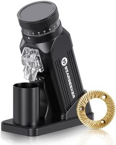 STARSEEKER E64 Electric Coffee Grinder 64MM Espresso Titanium Flat burr Stepless Fineness Adjustment Home Bean Grinder (Black)