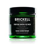 Brickell Men's Purifying Charcoal Face Mask, Natural and Organic Activated Charcoal Mask With Detoxifying Kaolin Clay, 118 mL, Unscented