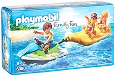 Playmobil 6980 Family Fun Floating Personal Watercraft with Banana Boat, Fun Imaginative Role-Play, PlaySets Suitable for Children Ages 4+