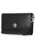 Timberland RFID Leather Crossbody Bag Wallet Purse, Black (Pebble), One Size