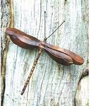 Ancient Graffiti Flamed Copper Wall Mount Dragonfly