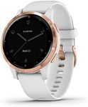 Garmin 010-02172-21 Vivoactive 4S, Smaller-Sized GPS Smartwatch, Features Music, Body Energy Monitoring, Animated Workouts, Pulse Ox Sensors, Rose Gold with White Band, 40mm