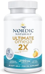 Nordic Naturals, Ultimate Omega 2X, 2150mg Omega-3, Fish Oil with EPA and DHA, 60 Softgels, Lemon Flavour, Soy Free, Gluten Free, Non-GMO